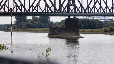Photo de Utilisation à Rheinberg-Orsoy : Homme sauvé mort du Rhin après un saut de pont